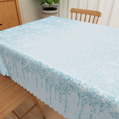 Lofaris Blue Glitter Gorgeous Pattern Rectangle Tablecloth