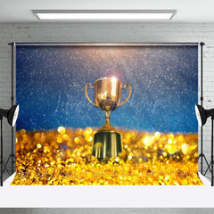 Lofaris Blue Gold Champion Trophy Sports Olympic Backdrop