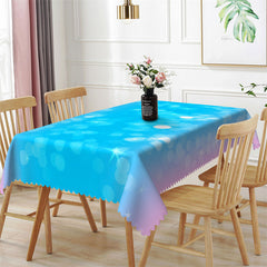 Lofaris Blue Gradient Pink Glitter Bokeh Rectangle Tablecloth