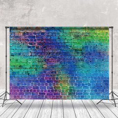 Lofaris Blue Graffiti Brick Wall Photogrpahy Backdrop