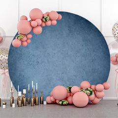 Lofaris Blue Gray Abstract Texture Circle Birthday Backdrop