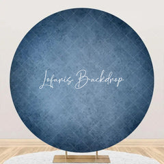 Lofaris Blue Gray Abstract Texture Circle Birthday Backdrop