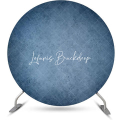 Lofaris Blue Gray Abstract Texture Circle Birthday Backdrop