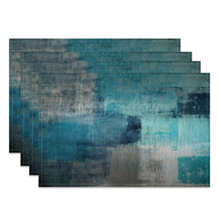 Lofaris Blue Green Grey Mixed Vintage Set Of 4 Placemats