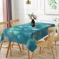 Lofaris Blue Light Spots Simple Modern Rectangle Tablecloth