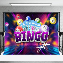 Lofaris Blue Lottery Flying Ball Bingo Night Party Backdrop