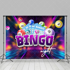 Lofaris Blue Lottery Flying Ball Bingo Night Party Backdrop