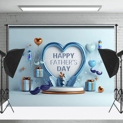 Lofaris Blue Love Balloon Gift Happy Fathers Day Backdrop