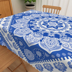 Lofaris Blue Manda Pattern Artistic Waterproof Tablecloth