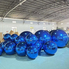 Lofaris Blue Mirror Ball Party Big Shiny Inflatable