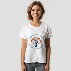 Lofaris Blue Modern Tree Custom Family Reunion T-Shirt