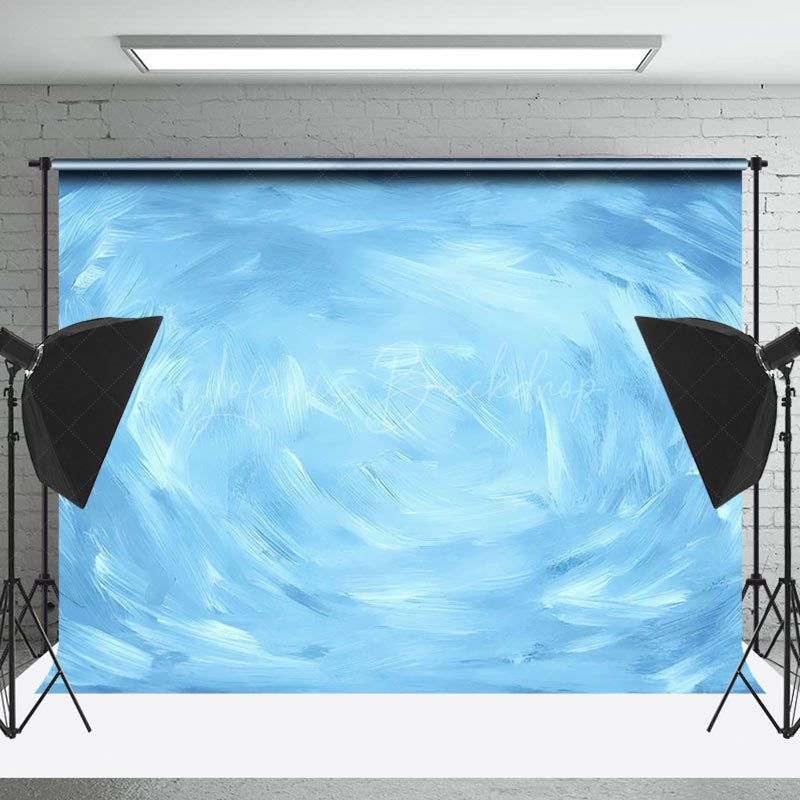 Lofaris Blue Oil Painting Abstract Textured Photo Backdrop