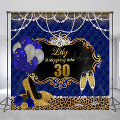 Lofaris Blue Pearl High Heels Custom 30th Birthday Backdrop