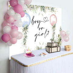 Lofaris Blue Pink Balloon Greeny Baby Shower Backdrop