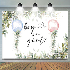 Lofaris Blue Pink Balloon Greeny Baby Shower Backdrop