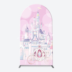 Lofaris Blue Pink Castle Gender Reveal Arch Backdrop Kit