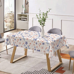 Lofaris Blue Pink Floral Prints Spring Rectangle Tablecloth