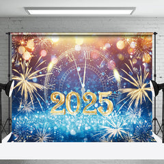 Lofaris Blue Purple Blur Vibe Countdown Happy New Year Backdrop