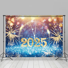 Lofaris Blue Purple Blur Vibe Countdown Happy New Year Backdrop