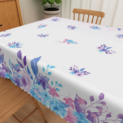 Lofaris Blue Purple Flowers Party Dining Room Tablecloth