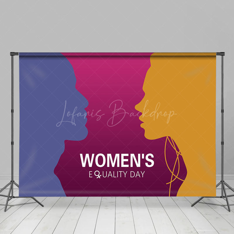 Lofaris Blue Purple Yellow Backdrop For Womens Equality Day