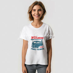 Lofaris Blue Retro RV Camper Family Reunion T-Shirt