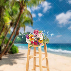 Lofaris Blue Sea Sky Beach Holiday Hawaii Summer Backdrop