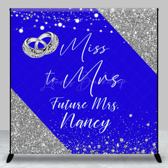 Lofaris Blue Silver Sparkle Ring Custom Wedding Backdrop