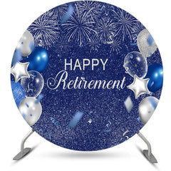 Lofaris Blue Sky Balloon Sparkling Round Birthday Backdrop