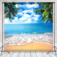 Lofaris Blue Sky Beach Holiday Summer Photoshoot Backdrop