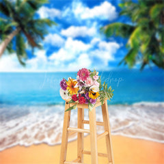 Lofaris Blue Sky Beach Holiday Summer Photoshoot Backdrop