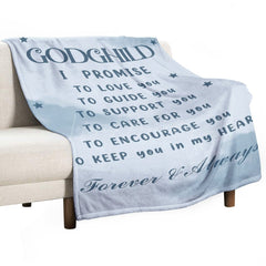 Lofaris Blue Sky Cloud Godchild Christ Belief Text Blanket