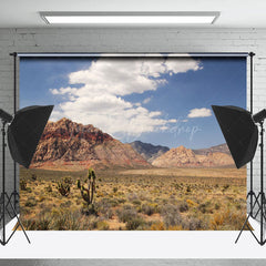 Lofaris Blue Sky Desert Canyon Plant Nature Photo Backdrop