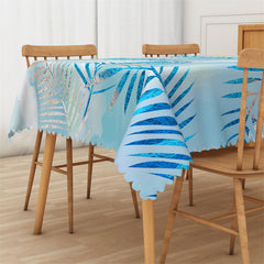 Lofaris Blue Sky Leaves Pattern Rectangle Tablecloth