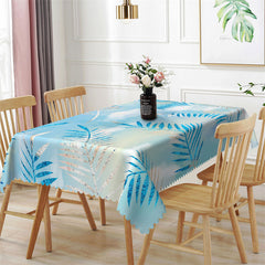 Lofaris Blue Sky Leaves Pattern Rectangle Tablecloth