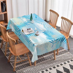 Lofaris Blue Sky Leaves Pattern Rectangle Tablecloth