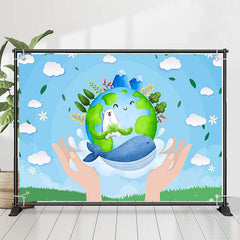 Lofaris Blue Sky Nature Happy Earth Day Travel Theme Backdrop