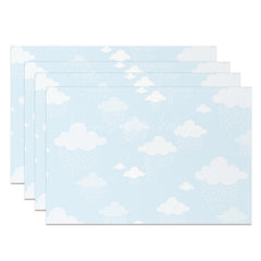 Lofaris Blue Sky White Cloud Cute Dining Set Of 4 Placemats