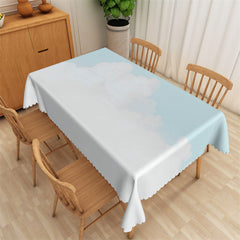 Lofaris Blue Sky White Clound Boho Tablecloth For Dining Decor