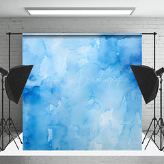 Lofaris Blue Smudge Ink Painting Fine Art Photo Backdrop