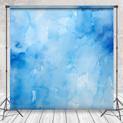 Lofaris Blue Smudge Ink Painting Fine Art Photo Backdrop