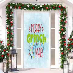 Lofaris Blue Snowflake Merry Christmas Door Cover Decoration