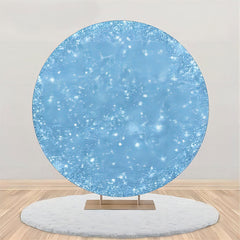 Lofaris Blue Sparkling Simple Sky Round Birthday Backdrop