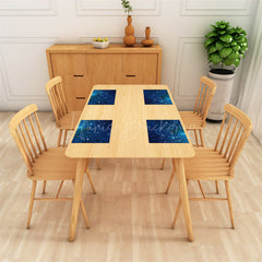 Lofaris Blue Starry Sky Stars Dining Set Of 4 Placemats