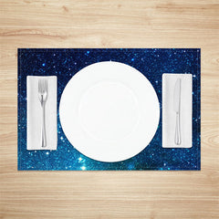 Lofaris Blue Starry Sky Stars Dining Set Of 4 Placemats