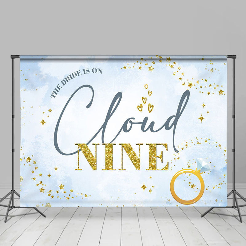 Lofaris Blue The Bride Is On Cloud Nine Wedding Backdrop