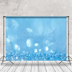 Lofaris Blue Transparent Wave Dot Bokeh Photography Backdrop