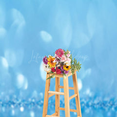 Lofaris Blue Transparent Wave Dot Bokeh Photography Backdrop