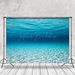 Lofaris Blue Underwater Sandy Bottom Natural Photo Backdrop