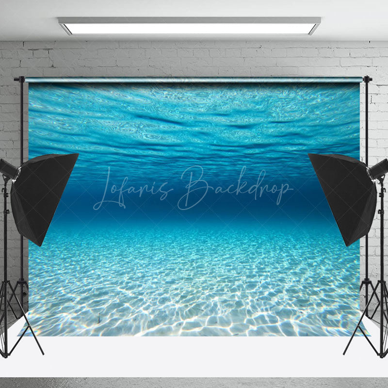 Lofaris Blue Underwater Sandy Bottom Natural Photo Backdrop